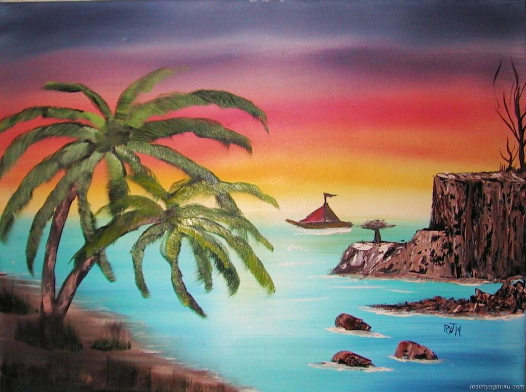 Gun Batimi Pastel Boya Ile Cizimi How To Draw Scenery Of Sunset With Oil Pastel Painting Art Projects Pastel