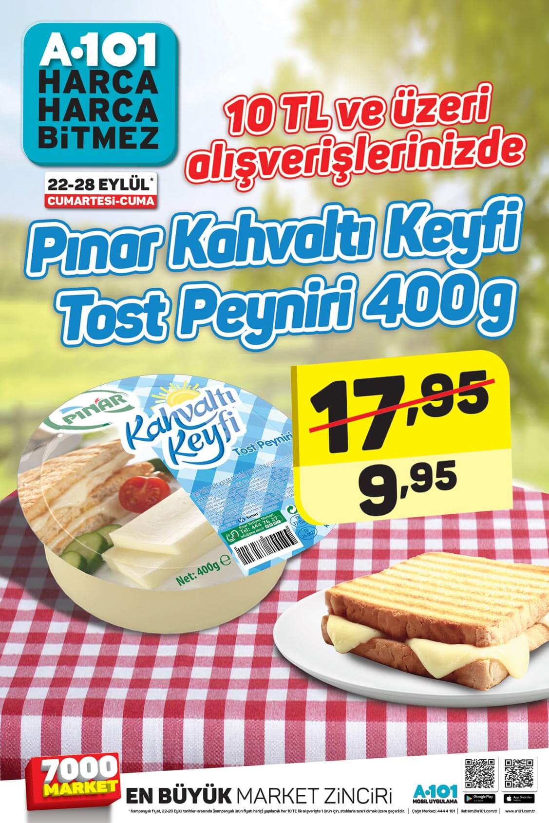 A101 27 Eylül Kataloğu – Pınar Tost Peyniri A101 27 Eylül Kataloğu – Pınar Tost Peyniri